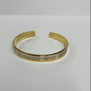 24k Gold plated unisex bangle bracelets energy balance rare earth magnets adjustable